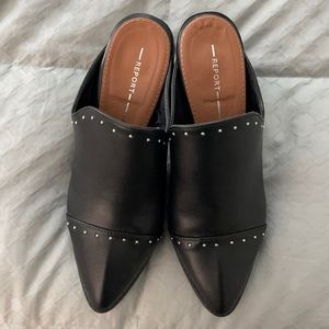 NWT Report black mules